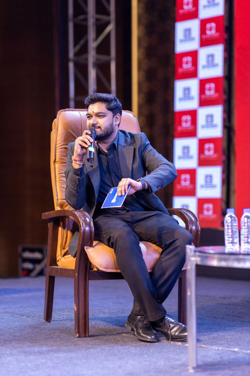 Lakshit Sethiya speaking during a live panel session