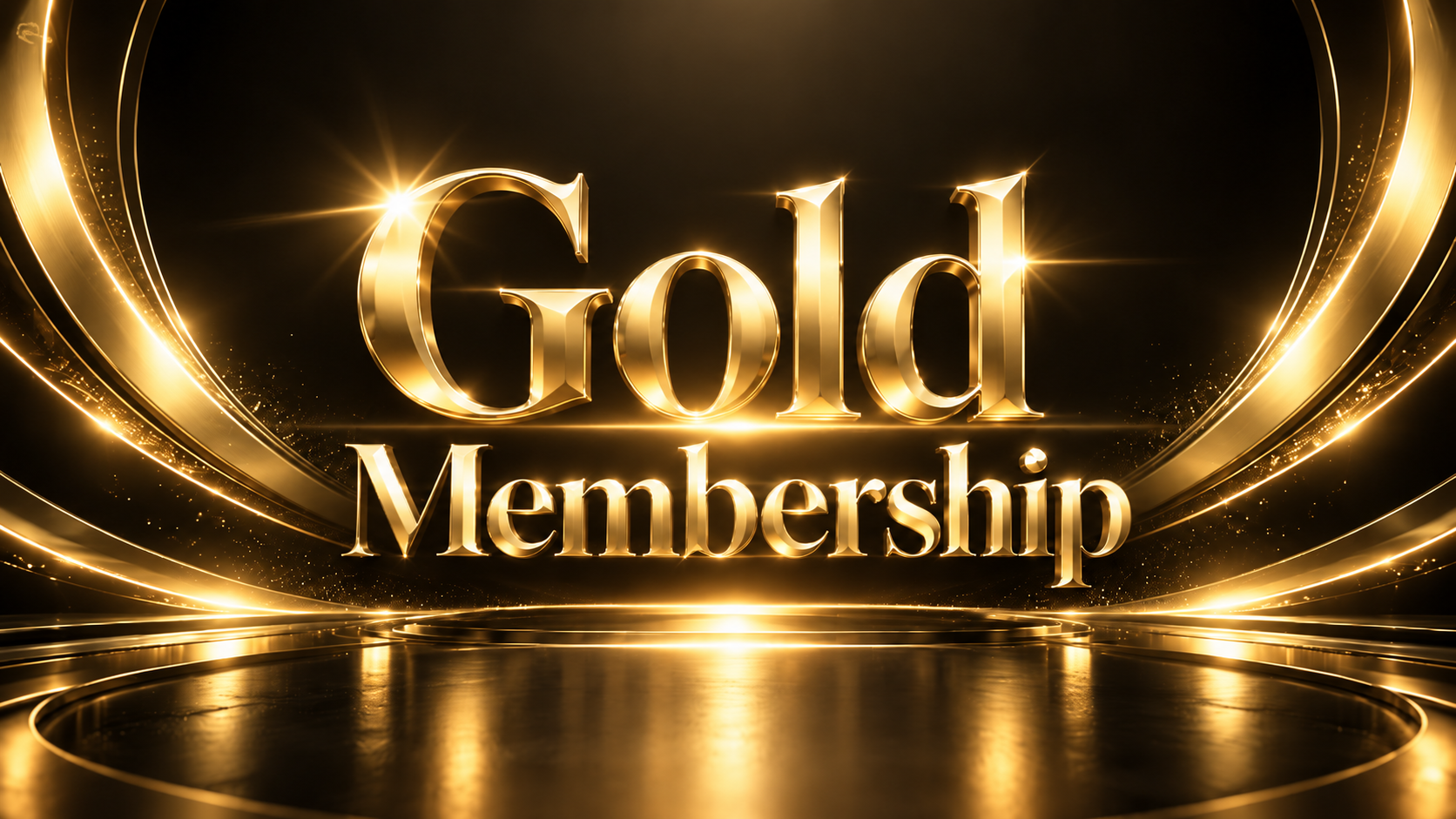 Golden membership banner