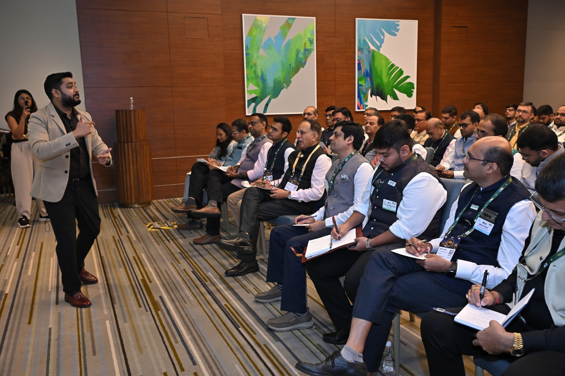 Lakshit Sethiya presenting an AI & Automation Training session